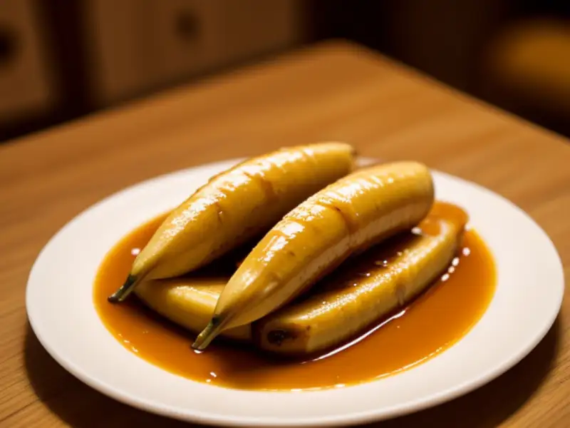 Bananes grillées au miel et au curry