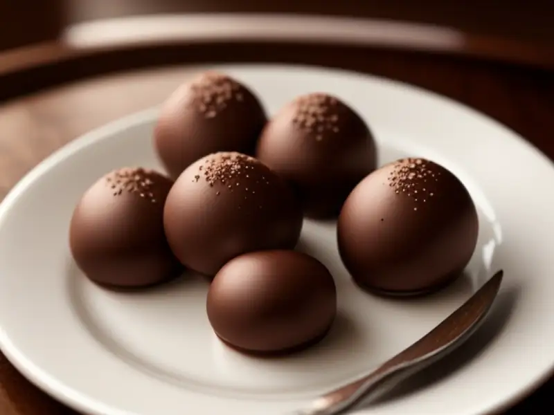 Bouchées au chocolat cru et à l'huile de coco