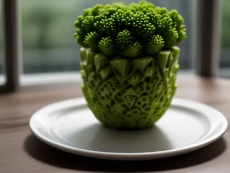 Chou romanesco bouilli