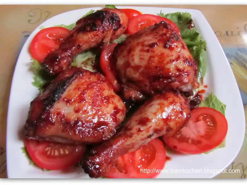 Cuisses de poulet rôties à la sauce hoisin