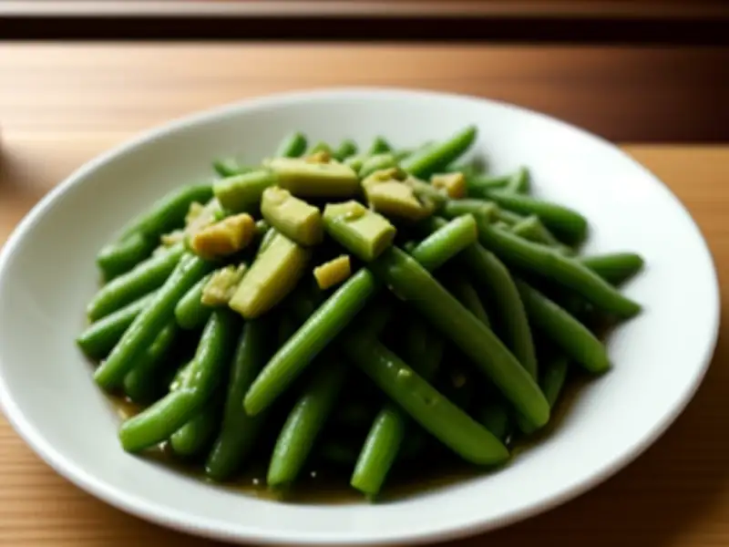 Haricots verts sambal goreng, façon indonésienne