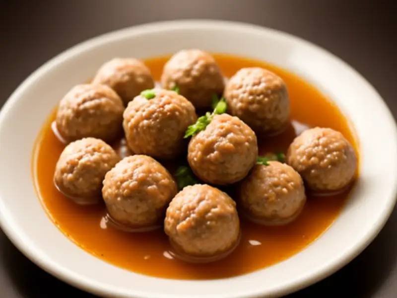 Soepballetjes, boulettes de viande pour la soupe