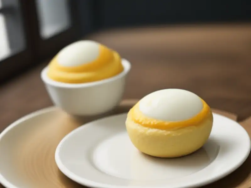 Soufflés au thé au jasmin et sucre glace